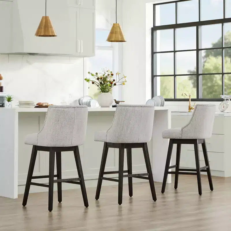 Spruce&Spring Lot de 30 tabourets de bar pivotants rembourrés, hauteur bar