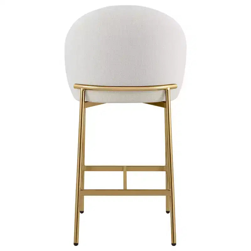 Tabouret de comptoir Spruce&Spring avec dossier incurvé et pieds en métal