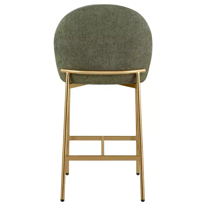 Tabouret de comptoir Spruce&Spring avec dossier incurvé et pieds en métal