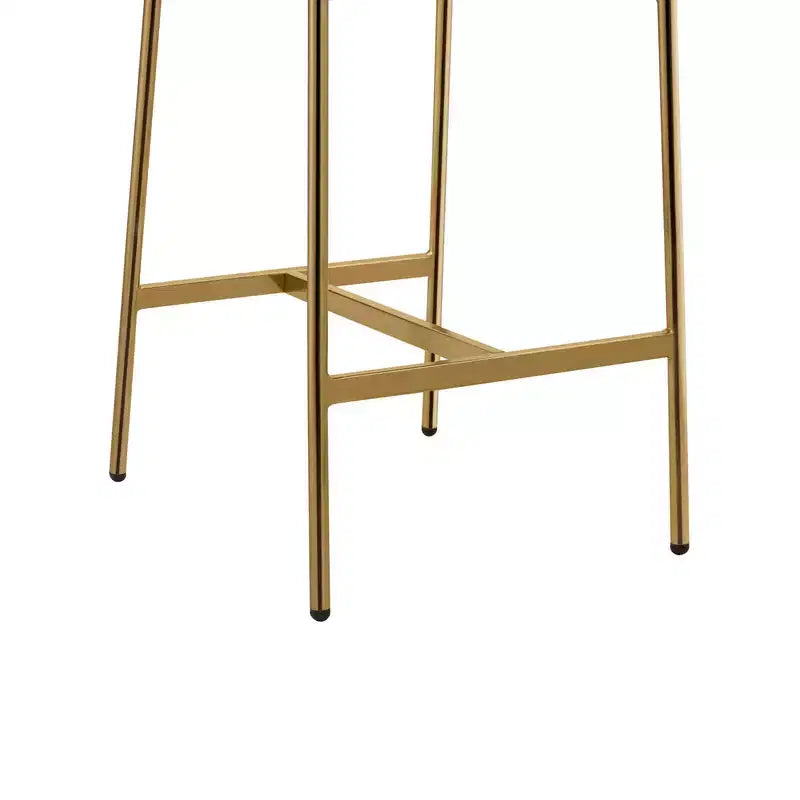 Tabouret de comptoir Spruce&Spring avec dossier incurvé et pieds en métal
