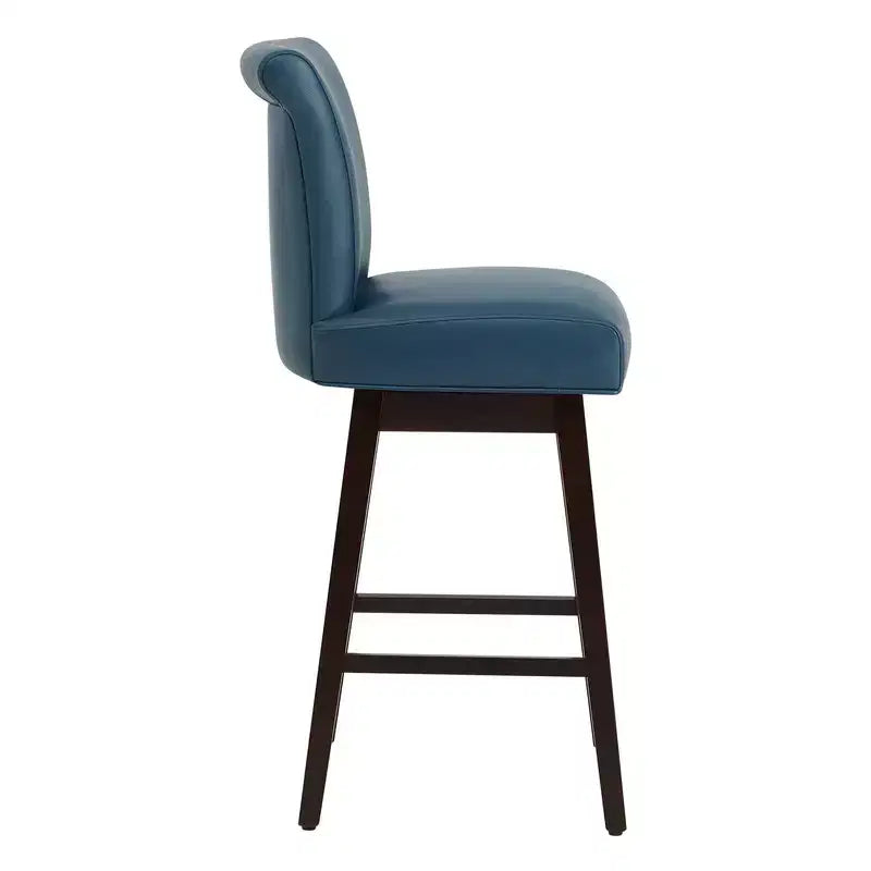 Tabouret de bar pivotant Spruce&Spring hauteur bar avec dossier incurvé et assise épaisse rembourrée