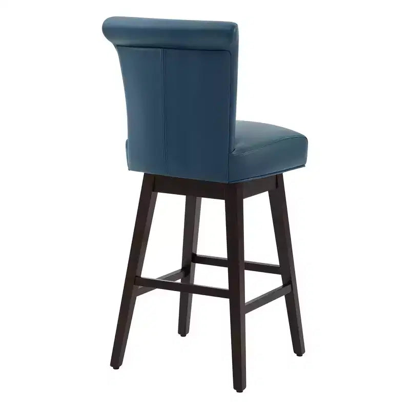 Tabouret de bar pivotant Spruce&Spring hauteur bar avec dossier incurvé et assise épaisse rembourrée