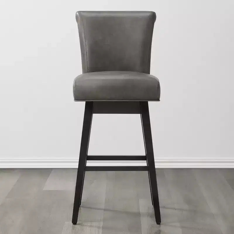 Tabouret de bar pivotant Spruce&Spring hauteur bar avec dossier incurvé et assise épaisse rembourrée