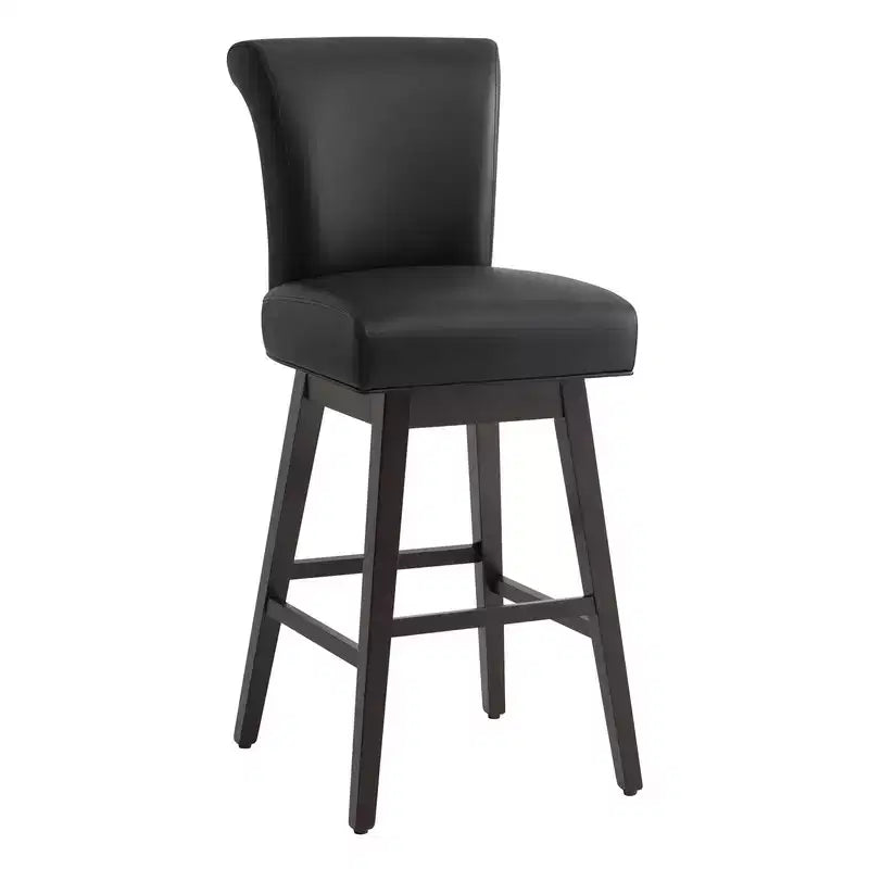 Tabouret de bar pivotant Spruce&Spring hauteur bar avec dossier incurvé et assise épaisse rembourrée