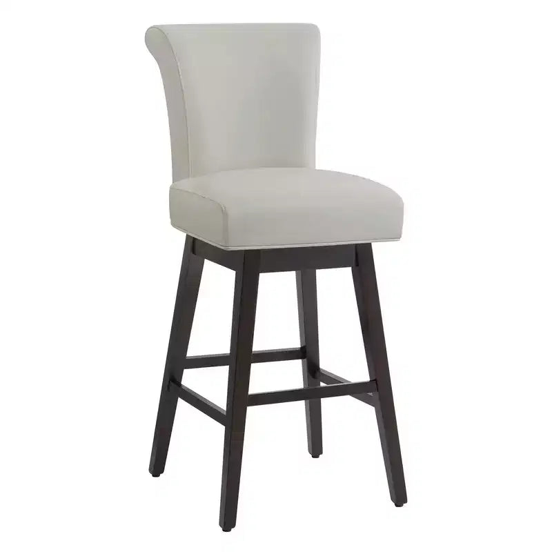 Tabouret de bar pivotant Spruce&Spring hauteur bar avec dossier incurvé et assise épaisse rembourrée