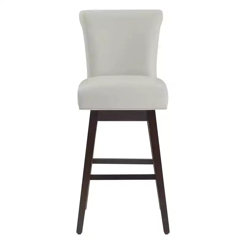Tabouret de bar pivotant Spruce&Spring hauteur bar avec dossier incurvé et assise épaisse rembourrée