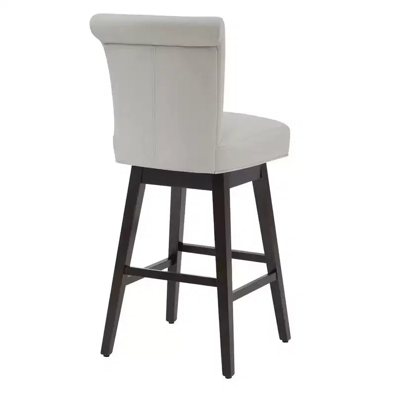 Tabouret de bar pivotant Spruce&Spring hauteur bar avec dossier incurvé et assise épaisse rembourrée