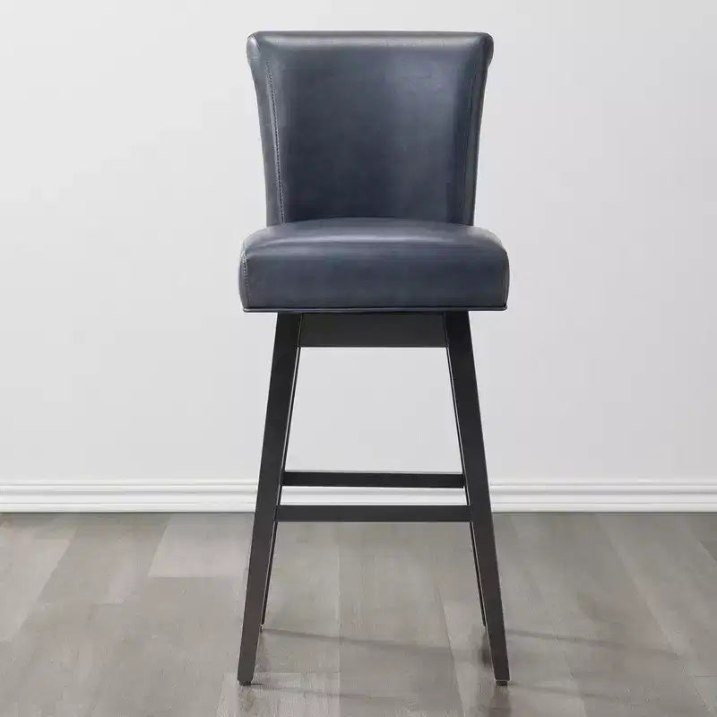 Tabouret de bar pivotant Spruce&Spring hauteur bar avec dossier incurvé et assise épaisse rembourrée