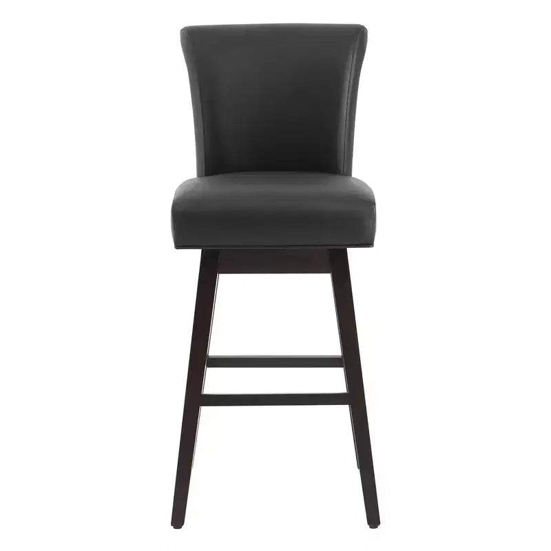 Tabouret de bar pivotant Spruce&Spring hauteur bar avec dossier incurvé et assise épaisse rembourrée