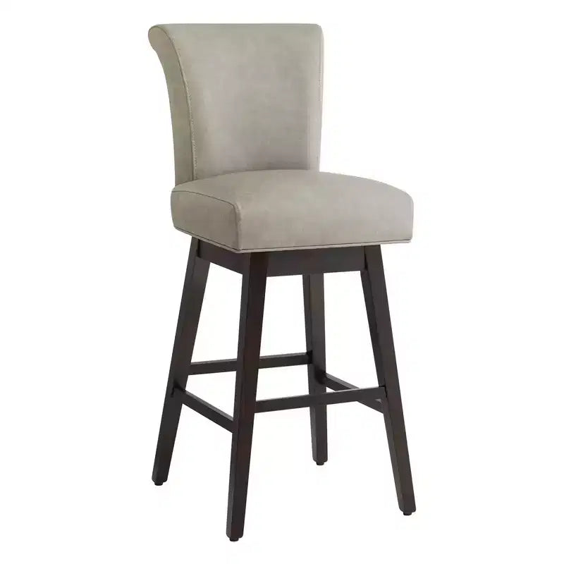 Tabouret de bar pivotant Spruce&Spring hauteur bar avec dossier incurvé et assise épaisse rembourrée