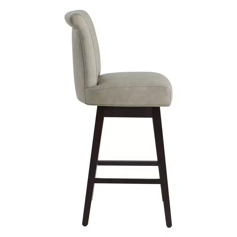 Tabouret de bar pivotant Spruce&Spring hauteur bar avec dossier incurvé et assise épaisse rembourrée