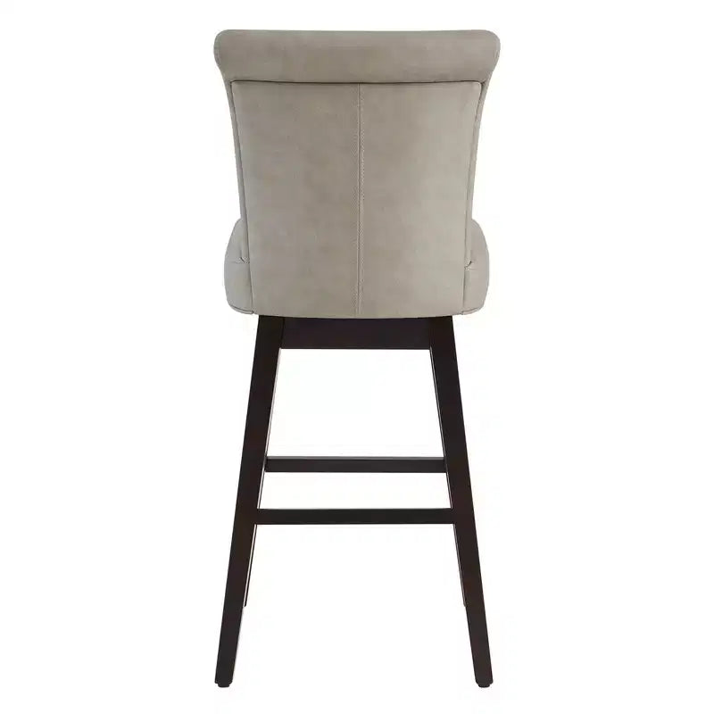Tabouret de bar pivotant Spruce&Spring hauteur bar avec dossier incurvé et assise épaisse rembourrée