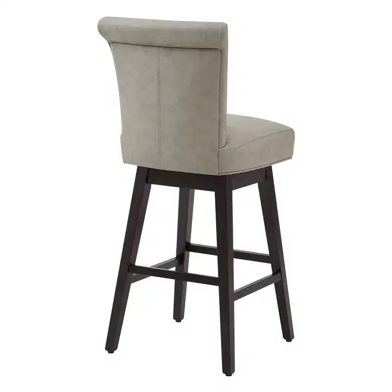 Tabouret de bar pivotant Spruce&Spring hauteur bar avec dossier incurvé et assise épaisse rembourrée