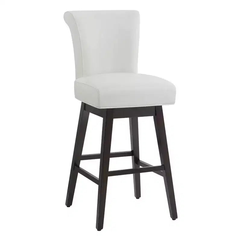 Tabouret de bar pivotant Spruce&Spring hauteur bar avec dossier incurvé et assise épaisse rembourrée