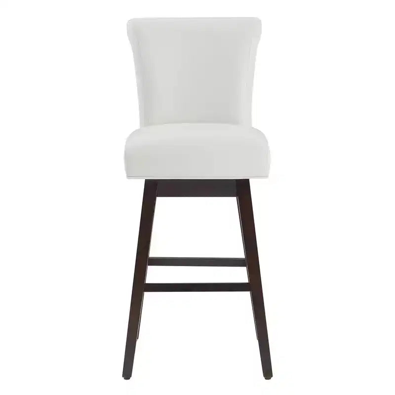 Tabouret de bar pivotant Spruce&Spring hauteur bar avec dossier incurvé et assise épaisse rembourrée