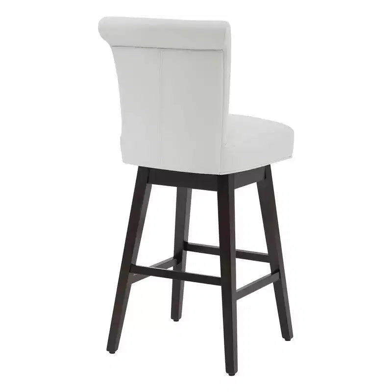 Tabouret de bar pivotant Spruce&Spring hauteur bar avec dossier incurvé et assise épaisse rembourrée