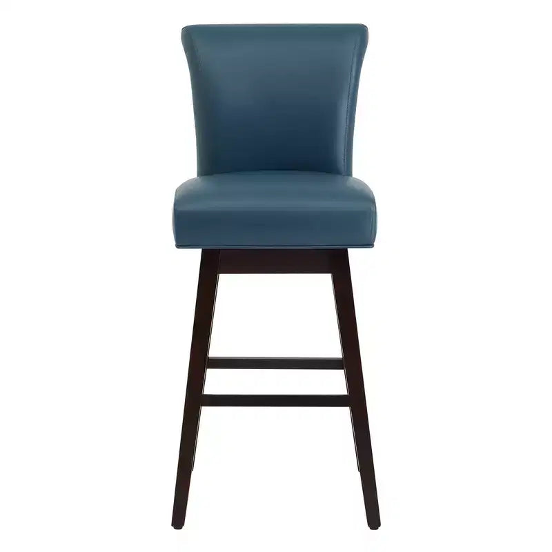 Tabouret de bar pivotant Spruce&Spring hauteur bar avec dossier incurvé et assise épaisse rembourrée