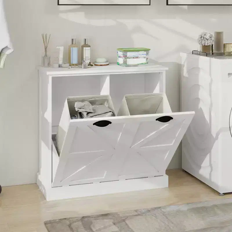 Meuble de salle de bain AndMakers blanc avec 2 portes L 31,49 po x P 13,77 po x H 30,7 po