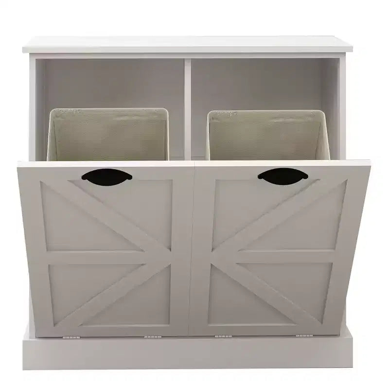 Meuble de salle de bain AndMakers blanc avec 2 portes L 31,49 po x P 13,77 po x H 30,7 po