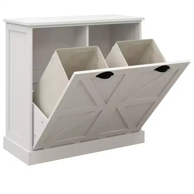 Meuble de salle de bain AndMakers blanc avec 2 portes L 31,49 po x P 13,77 po x H 30,7 po