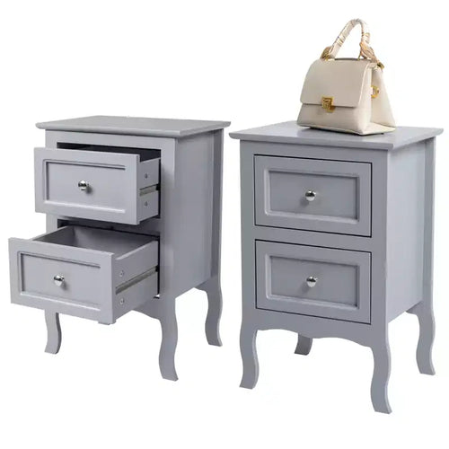 2 tables de chevet de style campagnard à deux niveaux, grande taille, Grace