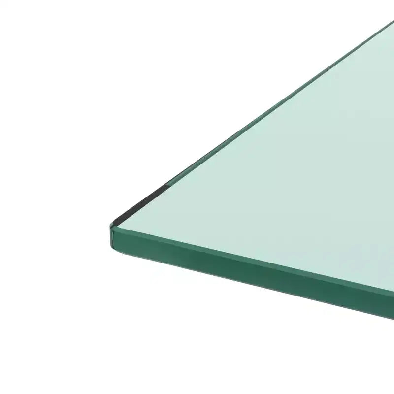 Table basse GDFStudio Henri moderne rectangulaire en verre trempé et fer avec étagère