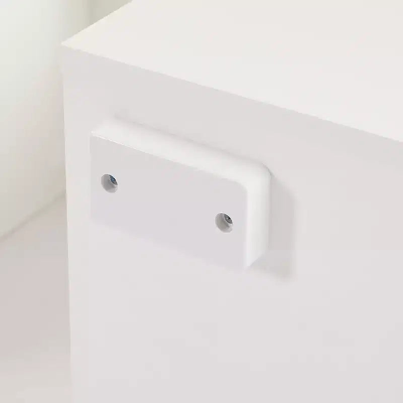 Meuble TV moderne à LED GDFStudio Soledad avec rangement et étagère en verre