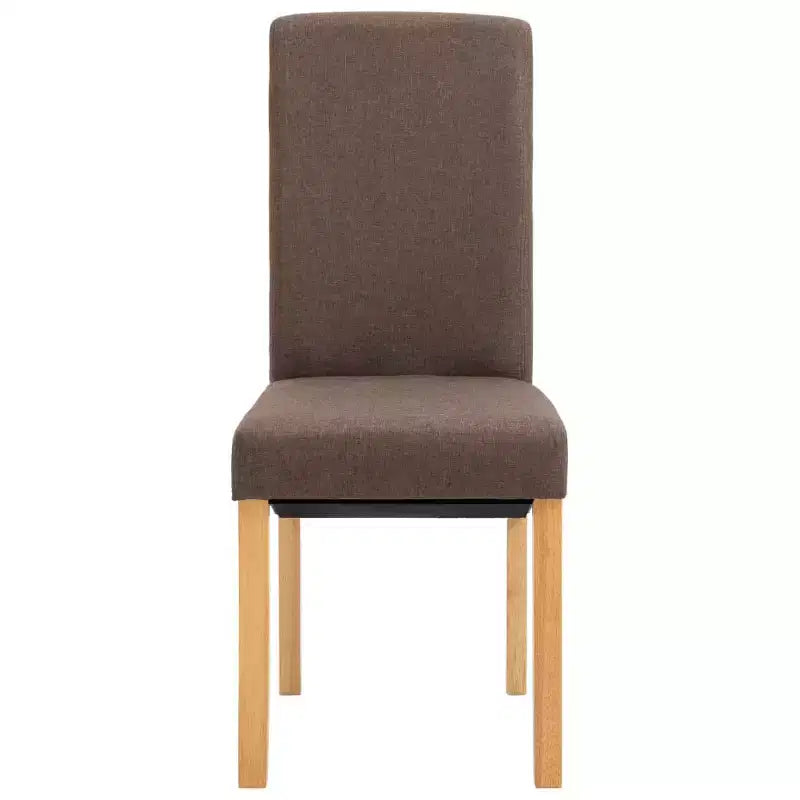 CLIHOME Chaises de salle à manger modernes, chaises ergonomiques rembourrées en tissu doux avec pieds en bois robustes Chaises d'appoint (Lot de 2)