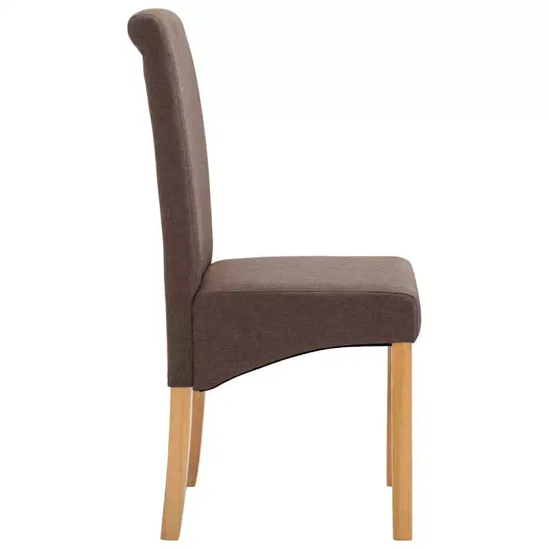 CLIHOME Chaises de salle à manger modernes, chaises ergonomiques rembourrées en tissu doux avec pieds en bois robustes Chaises d'appoint (Lot de 2)