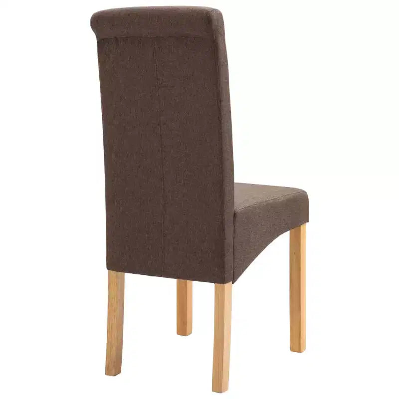 CLIHOME Chaises de salle à manger modernes, chaises ergonomiques rembourrées en tissu doux avec pieds en bois robustes Chaises d'appoint (Lot de 2)