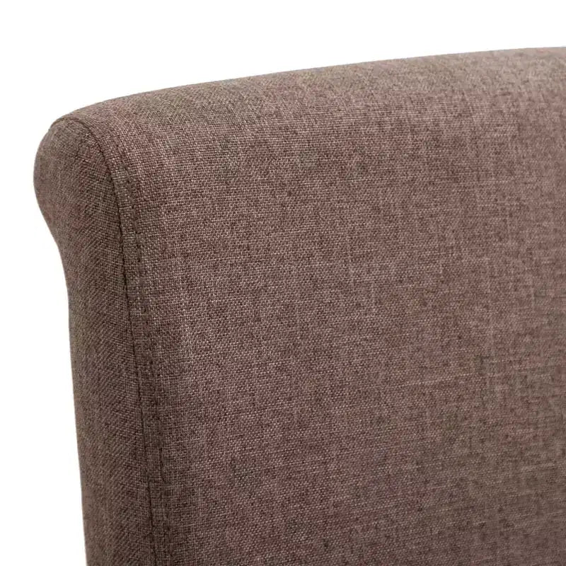 CLIHOME Chaises de salle à manger modernes, chaises ergonomiques rembourrées en tissu doux avec pieds en bois robustes Chaises d'appoint (Lot de 2)