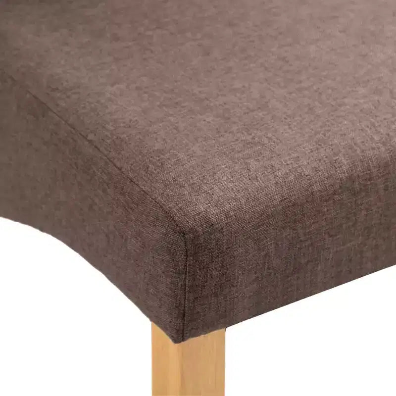 CLIHOME Chaises de salle à manger modernes, chaises ergonomiques rembourrées en tissu doux avec pieds en bois robustes Chaises d'appoint (Lot de 2)