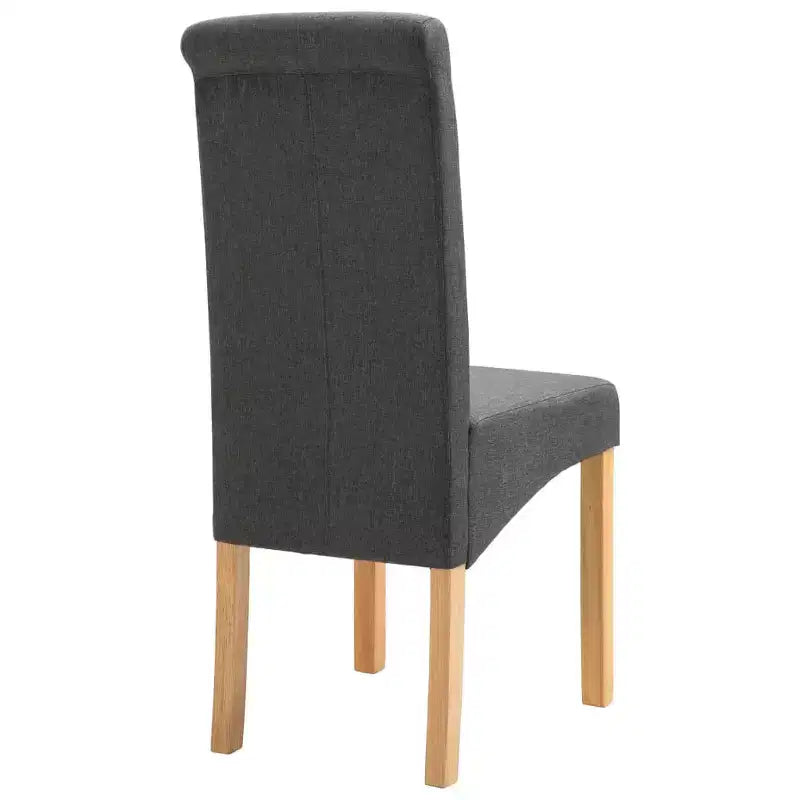 CLIHOME Chaises de salle à manger modernes, chaises ergonomiques rembourrées en tissu doux avec pieds en bois robustes Chaises d'appoint (Lot de 2)