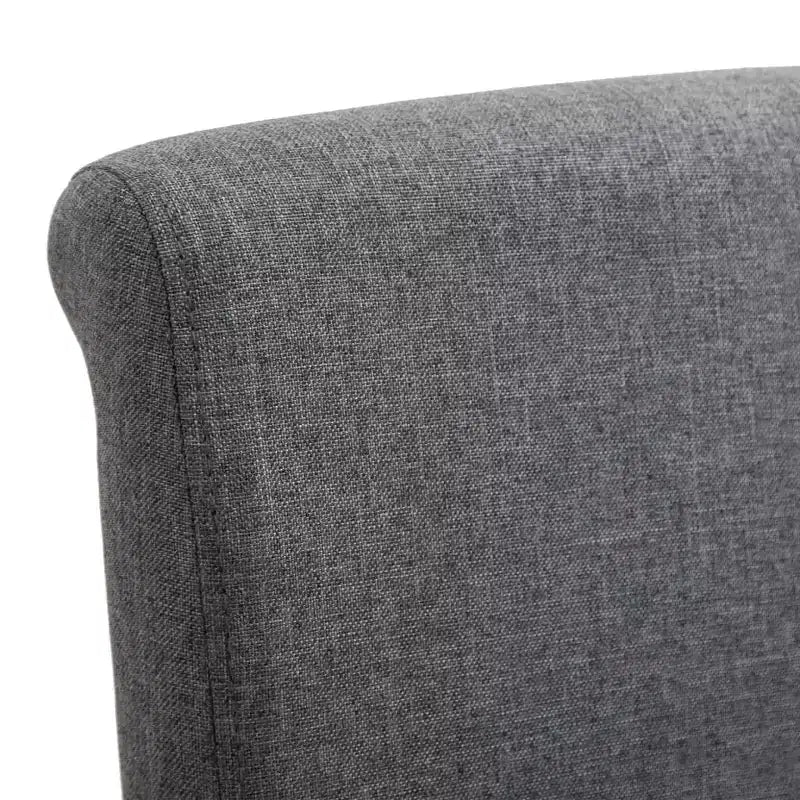 CLIHOME Chaises de salle à manger modernes, chaises ergonomiques rembourrées en tissu doux avec pieds en bois robustes Chaises d'appoint (Lot de 2)