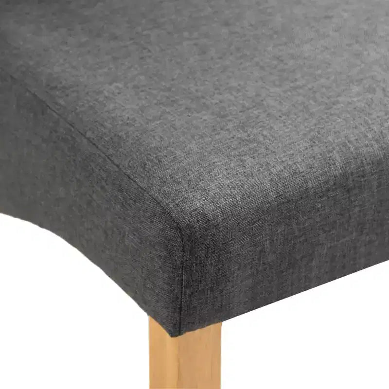 CLIHOME Chaises de salle à manger modernes, chaises ergonomiques rembourrées en tissu doux avec pieds en bois robustes Chaises d'appoint (Lot de 2)