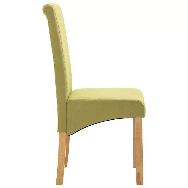 CLIHOME Chaises de salle à manger modernes, chaises ergonomiques rembourrées en tissu doux avec pieds en bois robustes Chaises d'appoint (Lot de 2)