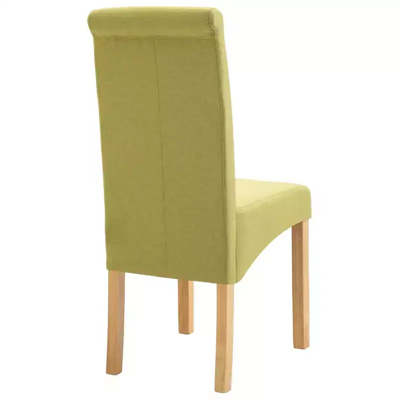CLIHOME Chaises de salle à manger modernes, chaises ergonomiques rembourrées en tissu doux avec pieds en bois robustes Chaises d'appoint (Lot de 2)