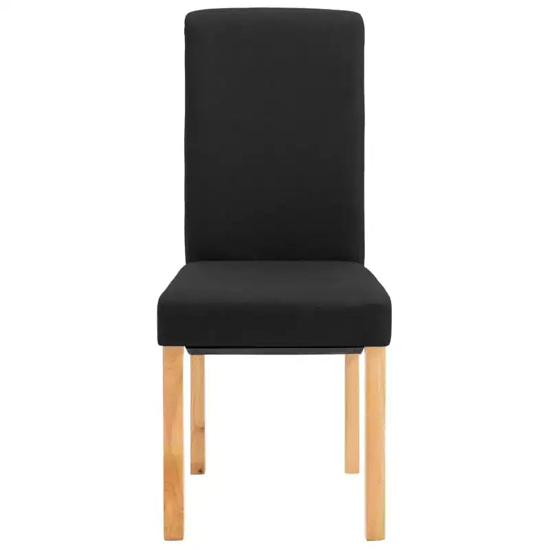 CLIHOME Chaises de salle à manger modernes, chaises ergonomiques rembourrées en tissu doux avec pieds en bois robustes Chaises d'appoint (Lot de 2)