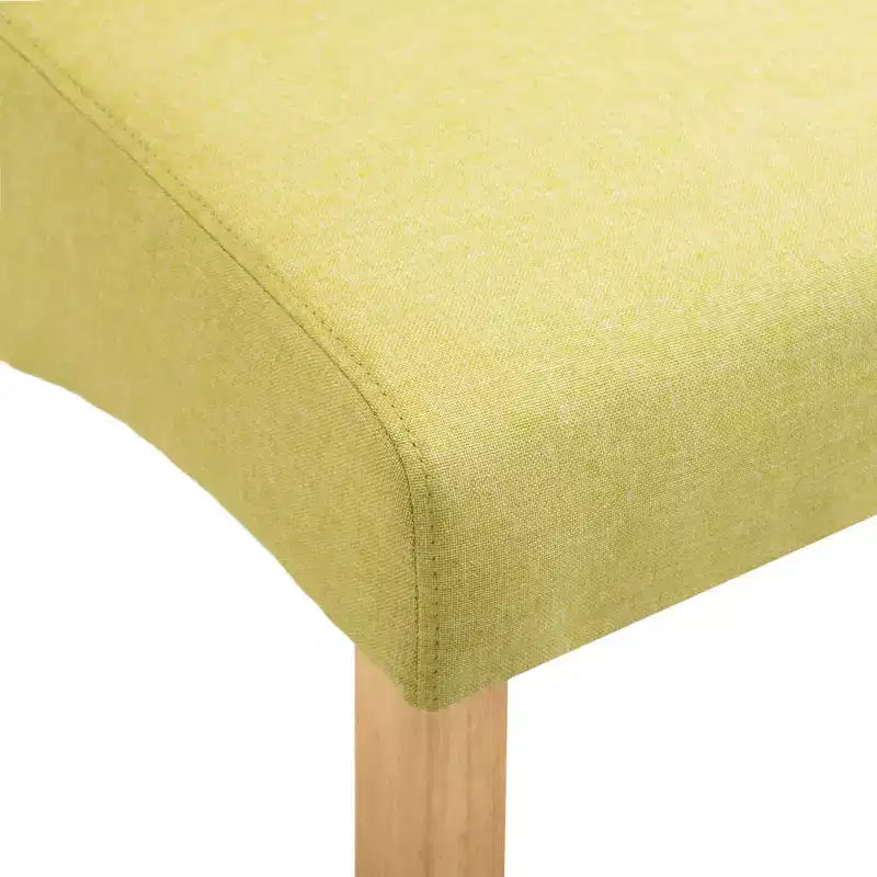 CLIHOME Chaises de salle à manger modernes, chaises ergonomiques rembourrées en tissu doux avec pieds en bois robustes Chaises d'appoint (Lot de 2)