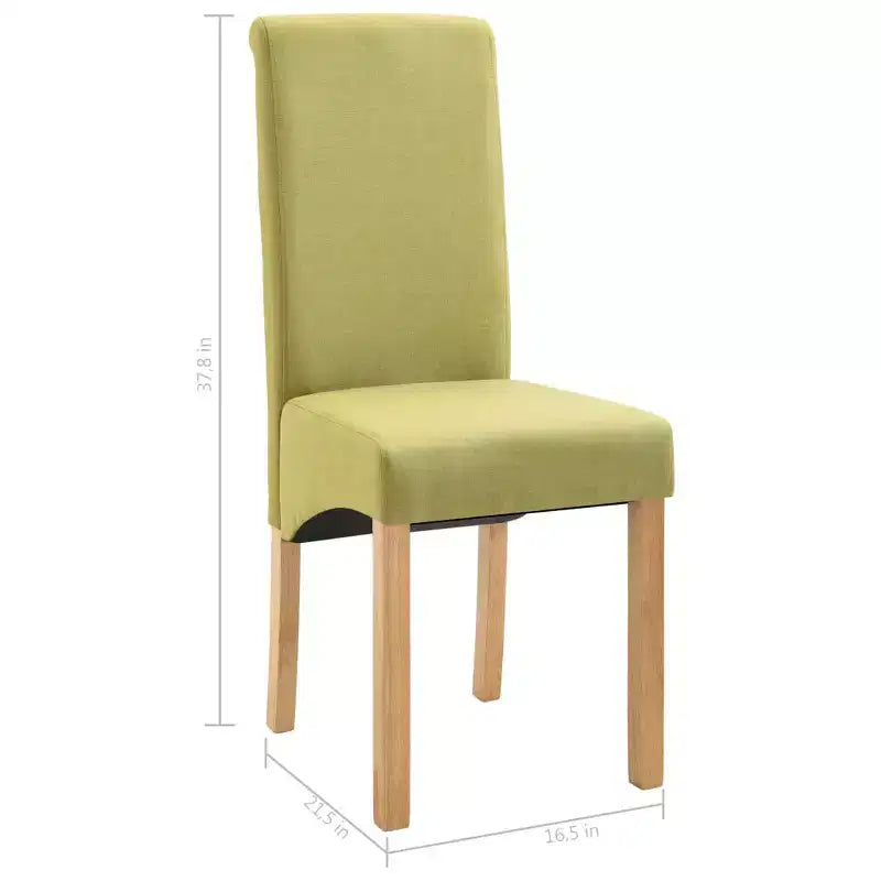 CLIHOME Chaises de salle à manger modernes, chaises ergonomiques rembourrées en tissu doux avec pieds en bois robustes Chaises d'appoint (Lot de 2)