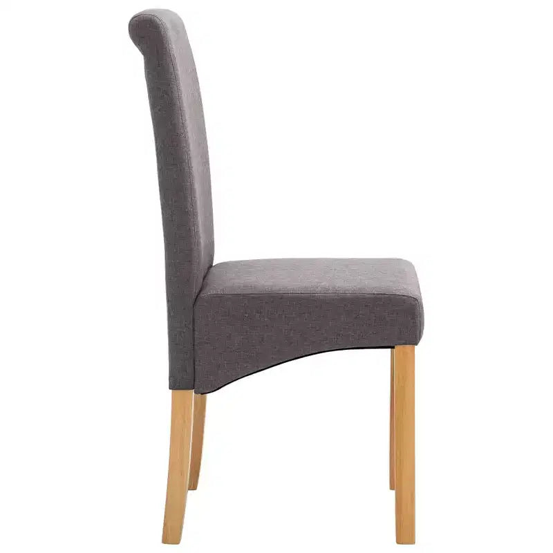 CLIHOME Chaises de salle à manger modernes, chaises ergonomiques rembourrées en tissu doux avec pieds en bois robustes Chaises d'appoint (Lot de 2)