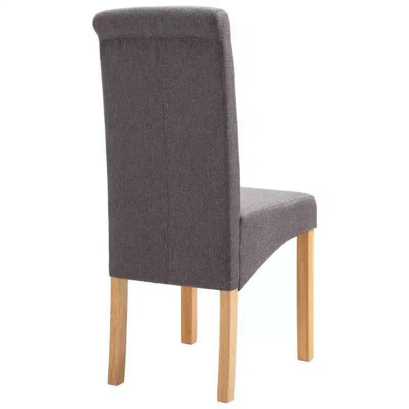 CLIHOME Chaises de salle à manger modernes, chaises ergonomiques rembourrées en tissu doux avec pieds en bois robustes Chaises d'appoint (Lot de 2)