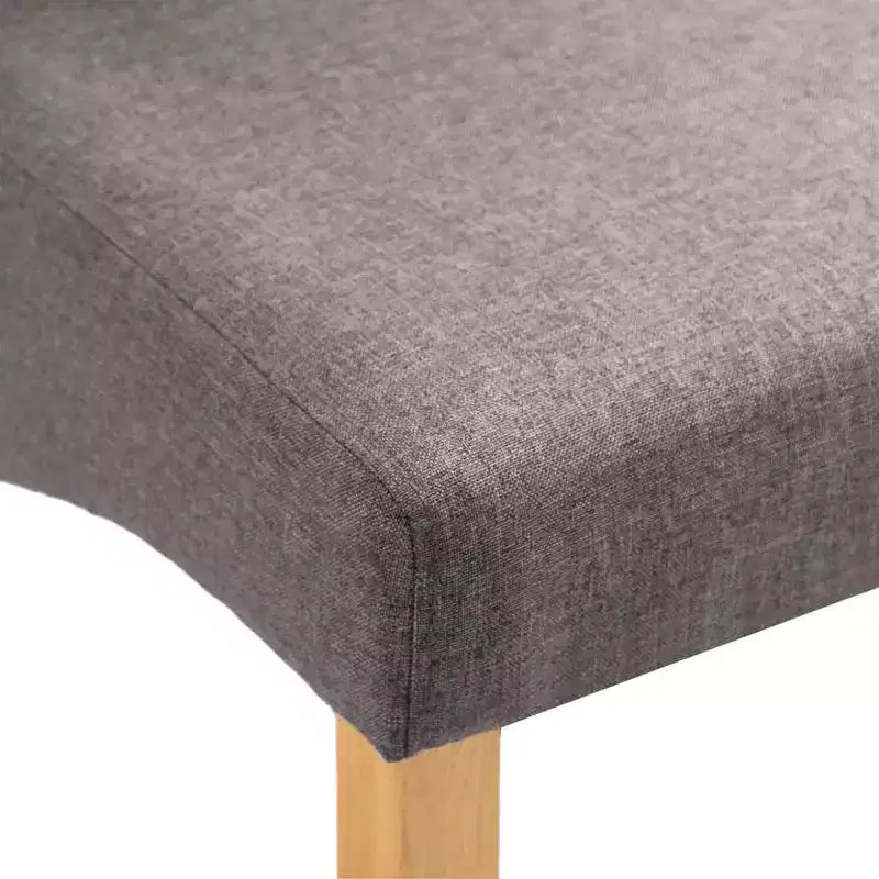CLIHOME Chaises de salle à manger modernes, chaises ergonomiques rembourrées en tissu doux avec pieds en bois robustes Chaises d'appoint (Lot de 2)