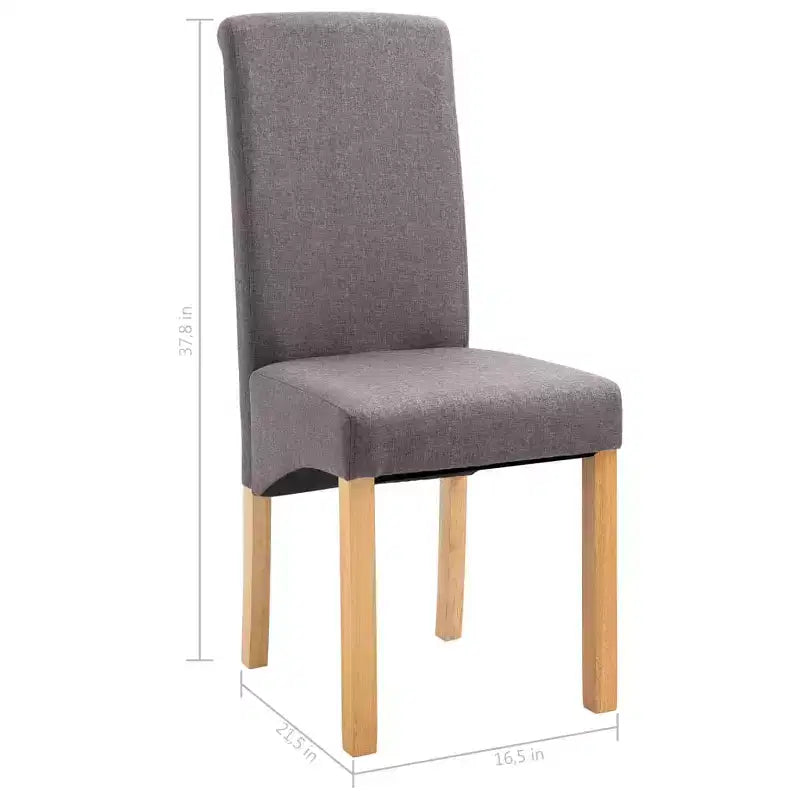 CLIHOME Chaises de salle à manger modernes, chaises ergonomiques rembourrées en tissu doux avec pieds en bois robustes Chaises d'appoint (Lot de 2)