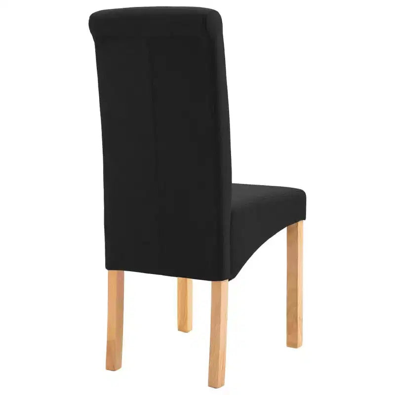 CLIHOME Chaises de salle à manger modernes, chaises ergonomiques rembourrées en tissu doux avec pieds en bois robustes Chaises d'appoint (Lot de 2)
