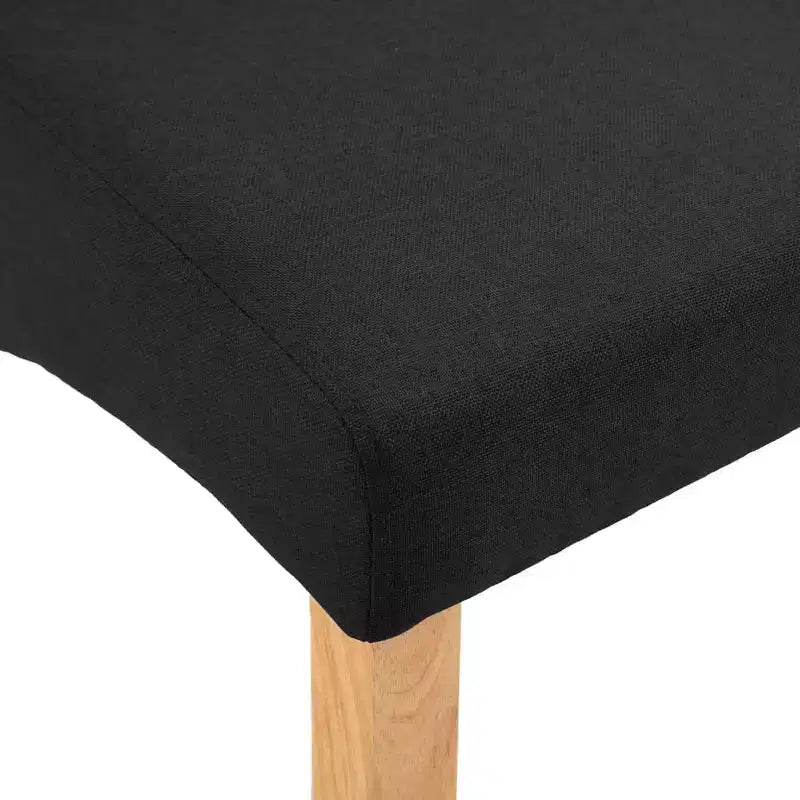 CLIHOME Chaises de salle à manger modernes, chaises ergonomiques rembourrées en tissu doux avec pieds en bois robustes Chaises d'appoint (Lot de 2)