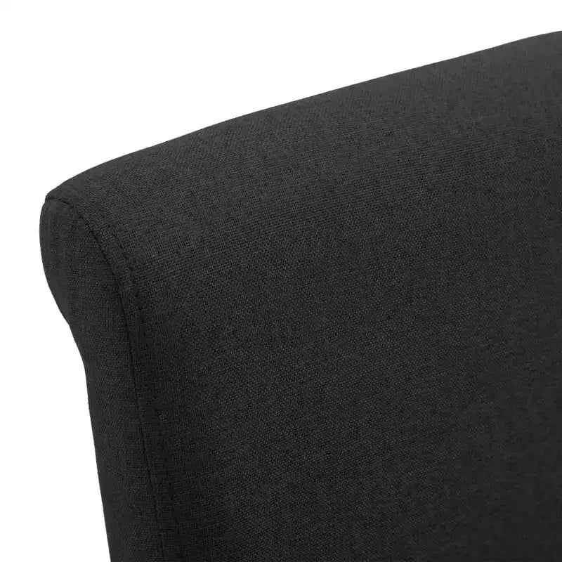 CLIHOME Chaises de salle à manger modernes, chaises ergonomiques rembourrées en tissu doux avec pieds en bois robustes Chaises d'appoint (Lot de 2)