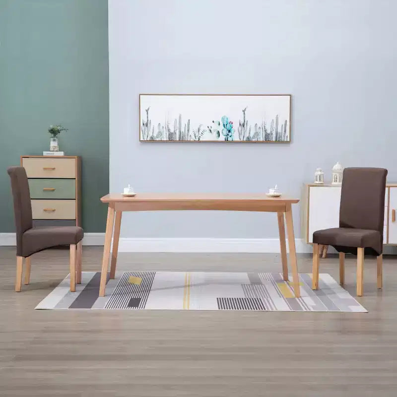CLIHOME Chaises de salle à manger modernes, chaises ergonomiques rembourrées en tissu doux avec pieds en bois robustes Chaises d'appoint (Lot de 2)