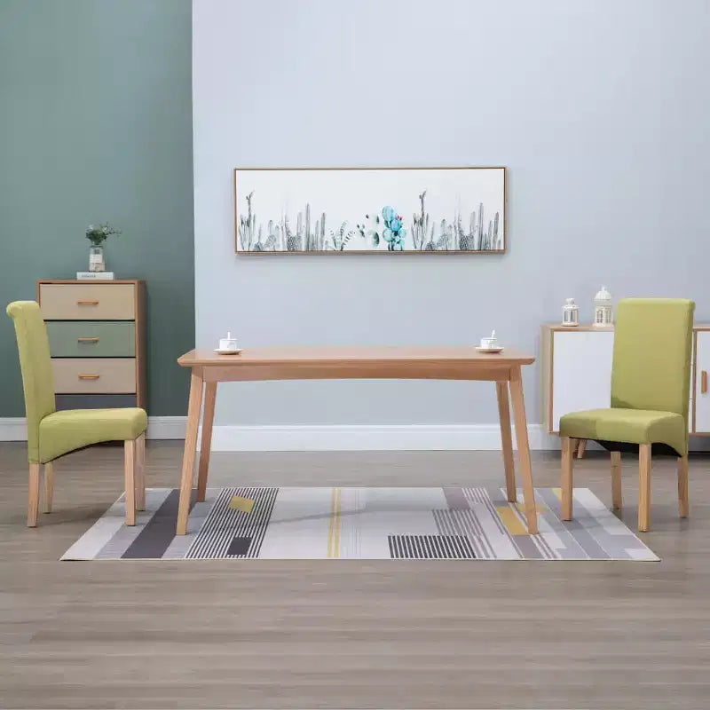 CLIHOME Chaises de salle à manger modernes, chaises ergonomiques rembourrées en tissu doux avec pieds en bois robustes Chaises d'appoint (Lot de 2)