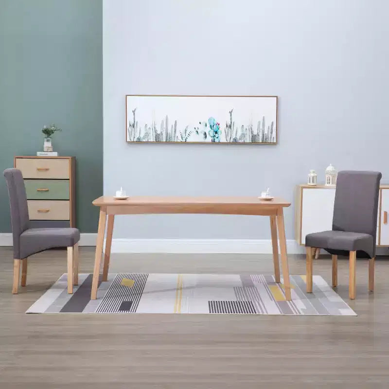 CLIHOME Chaises de salle à manger modernes, chaises ergonomiques rembourrées en tissu doux avec pieds en bois robustes Chaises d'appoint (Lot de 2)
